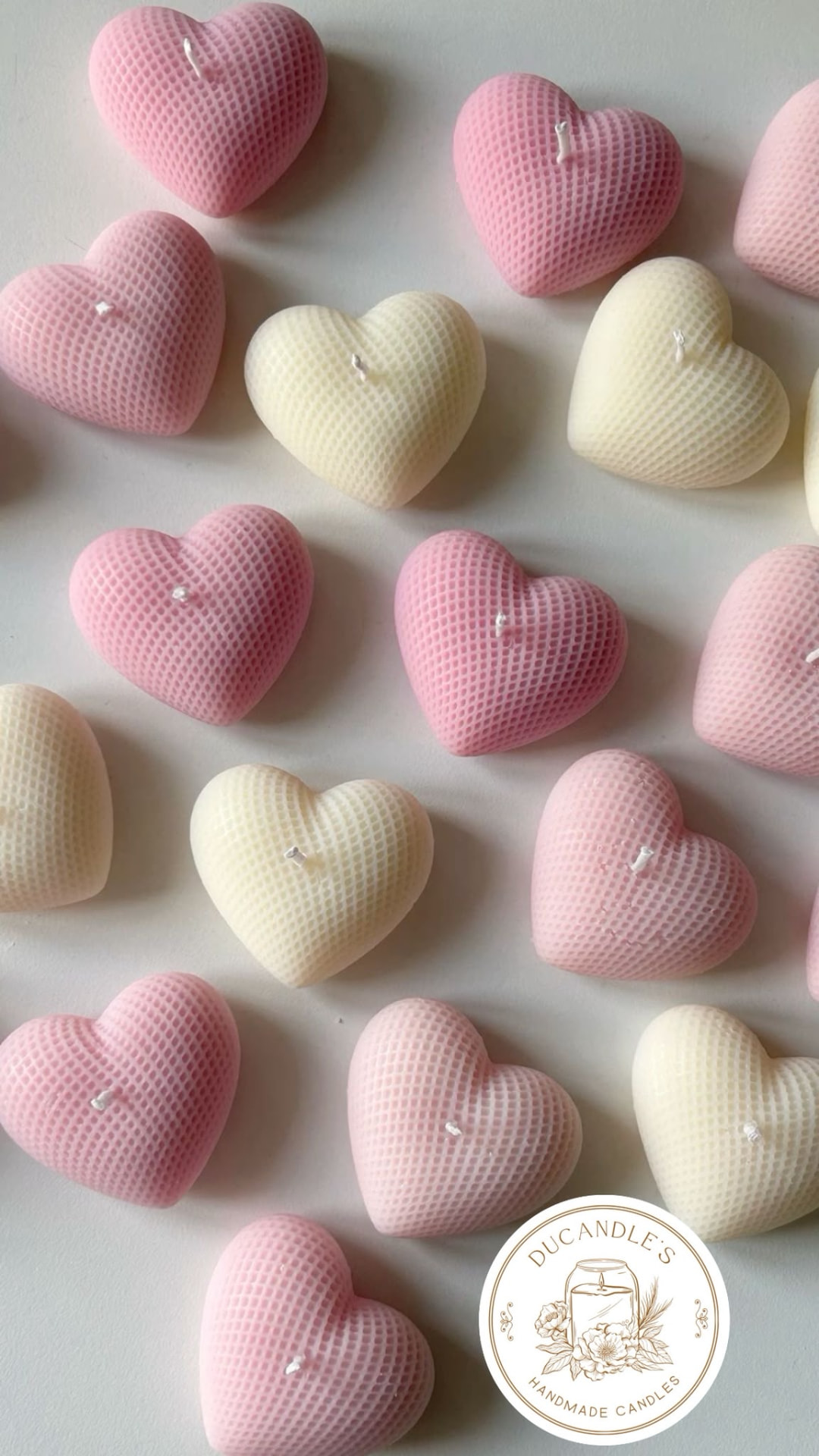 Cuori rosa e crema